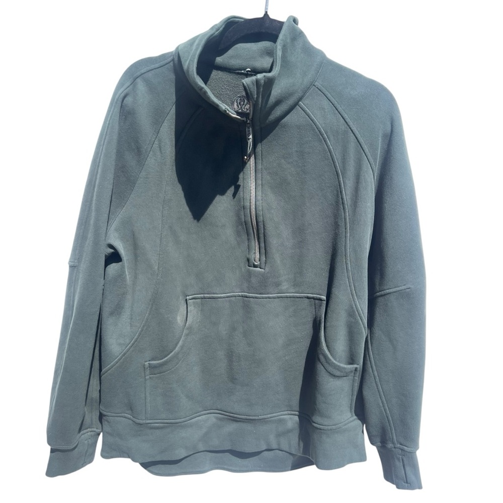 LULULEMON Green Half-Zip funnel neck  jacket M L medium large - Picture 2 of 4